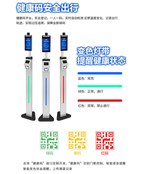 專注于健康碼掃碼查驗的立式測溫人臉識別一體機(jī)F6-FH，更能滿足高端用戶需求